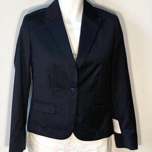 Affinity Apparel SZ 8 NWT Navy classic one button fitted blazer Office Academia